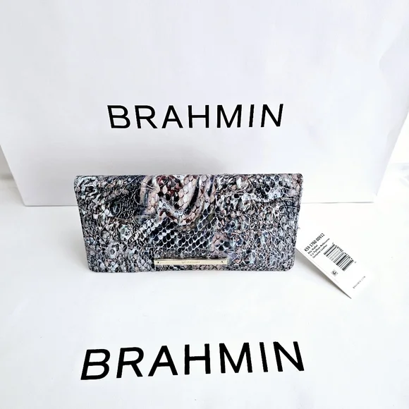 NWT Brahmin ICY PYTHON Ady Wallet
